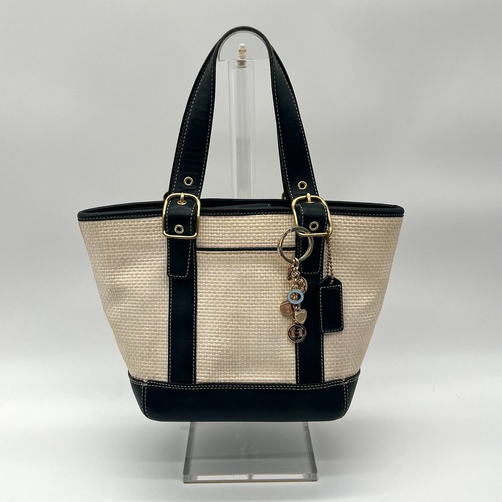 COACH Charm Keychain Logo Lettering, Gold - Picture 8 of 8